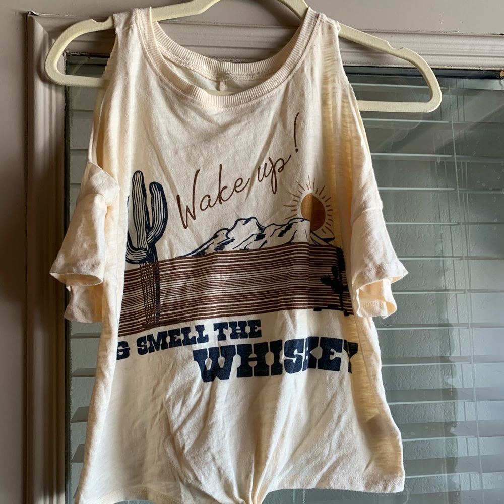 Whiskey shirt cold shoulder